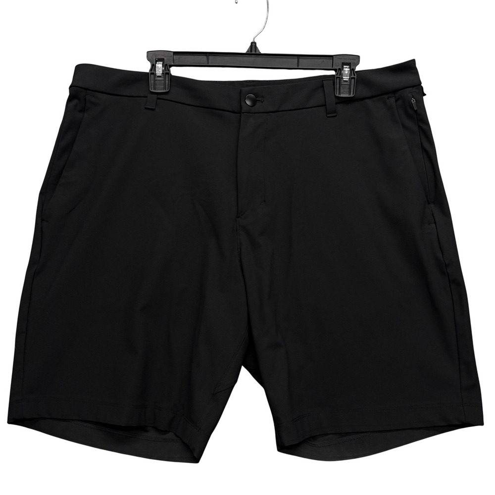 Lululemon Mens 38 Commission Classic Fit Short 9" Warpstreme Black Performance